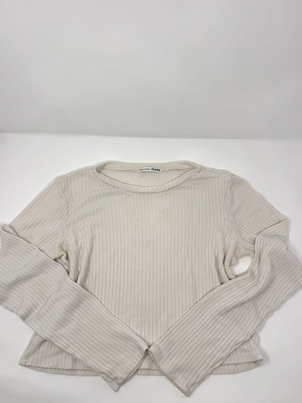Reformation Ribbed knit Long-Sleeve Sweater Top